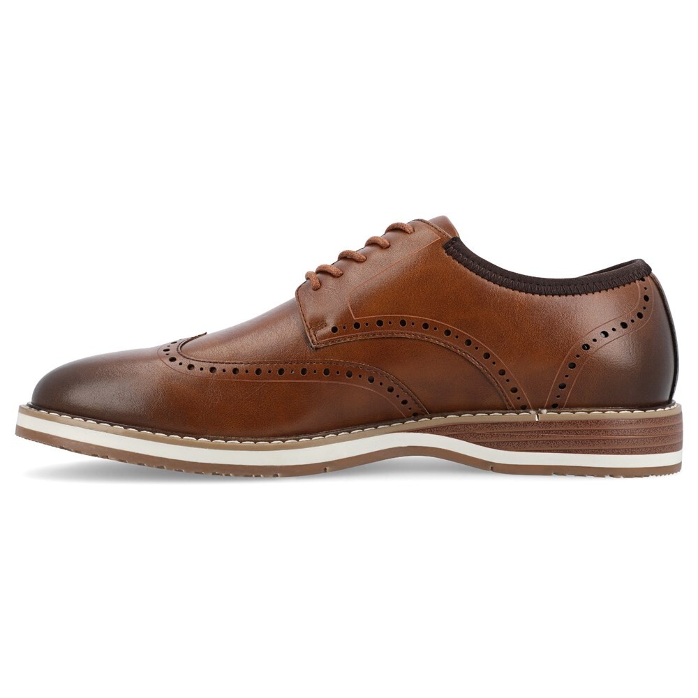 Мужские оксфорды Ozzy Wing Tip Vance Co., цвет cognac synthetic — фото 4