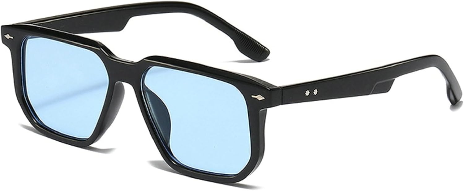 

Мужские солнцезащитные очки в стиле ретро с квадратной оправой и заклепками, женские солнцезащитные очки класса люкс с градиентным затемнением и защитой от УФ-излучения UV400 2387 Melrose, Black Blue