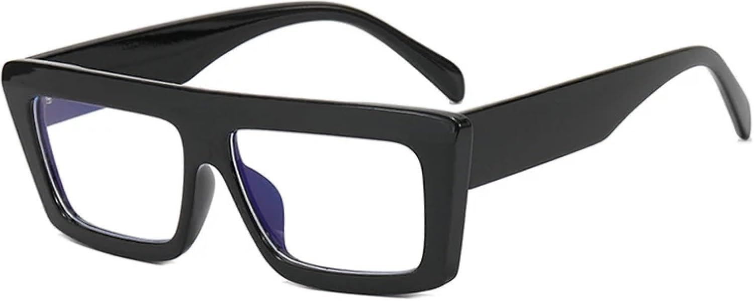 

Женские солнцезащитные очки в толстой оправе, ретро-солнцезащитные очки, винтажные маленькие мужские солнцезащитные очки, роскошные очки с защитой от УФ-излучения UV400 TKKTLLT, Black Clear