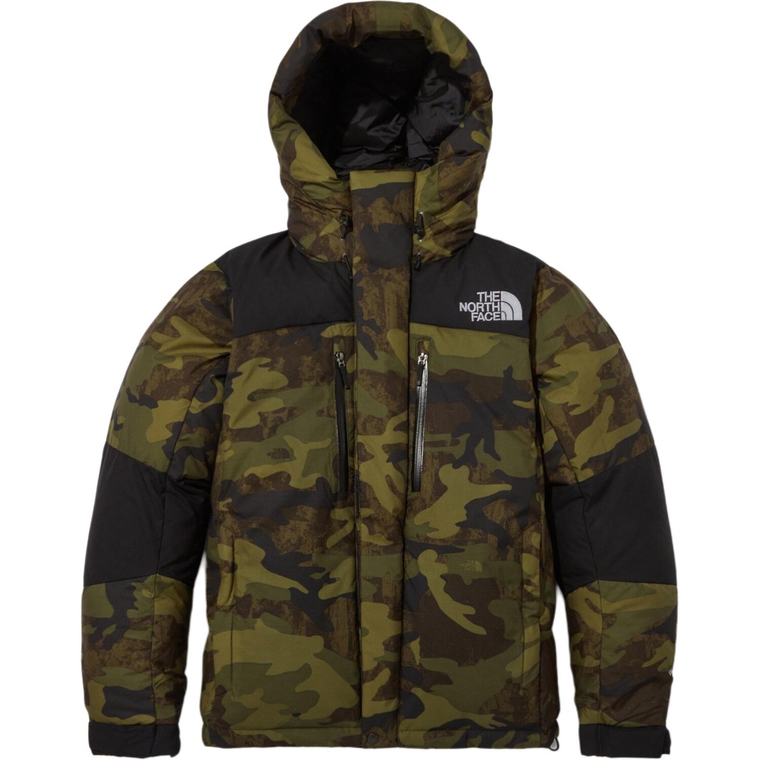

Пуховик мужской зеленый камуфляж The North Face, зеленый
