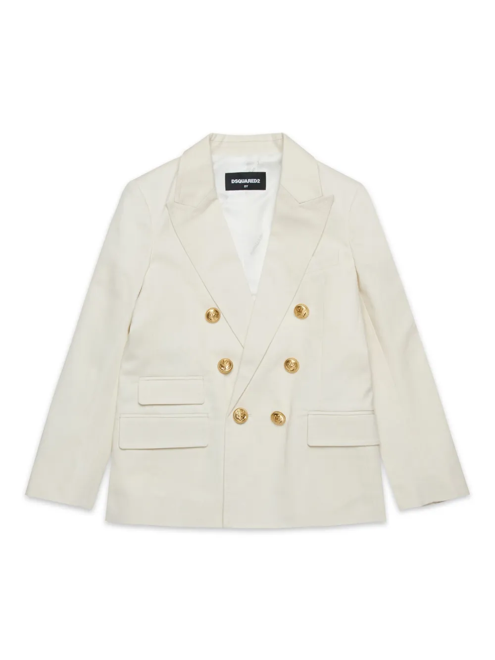 

Двубортный блейзер DSQUARED2 KIDS, белый
