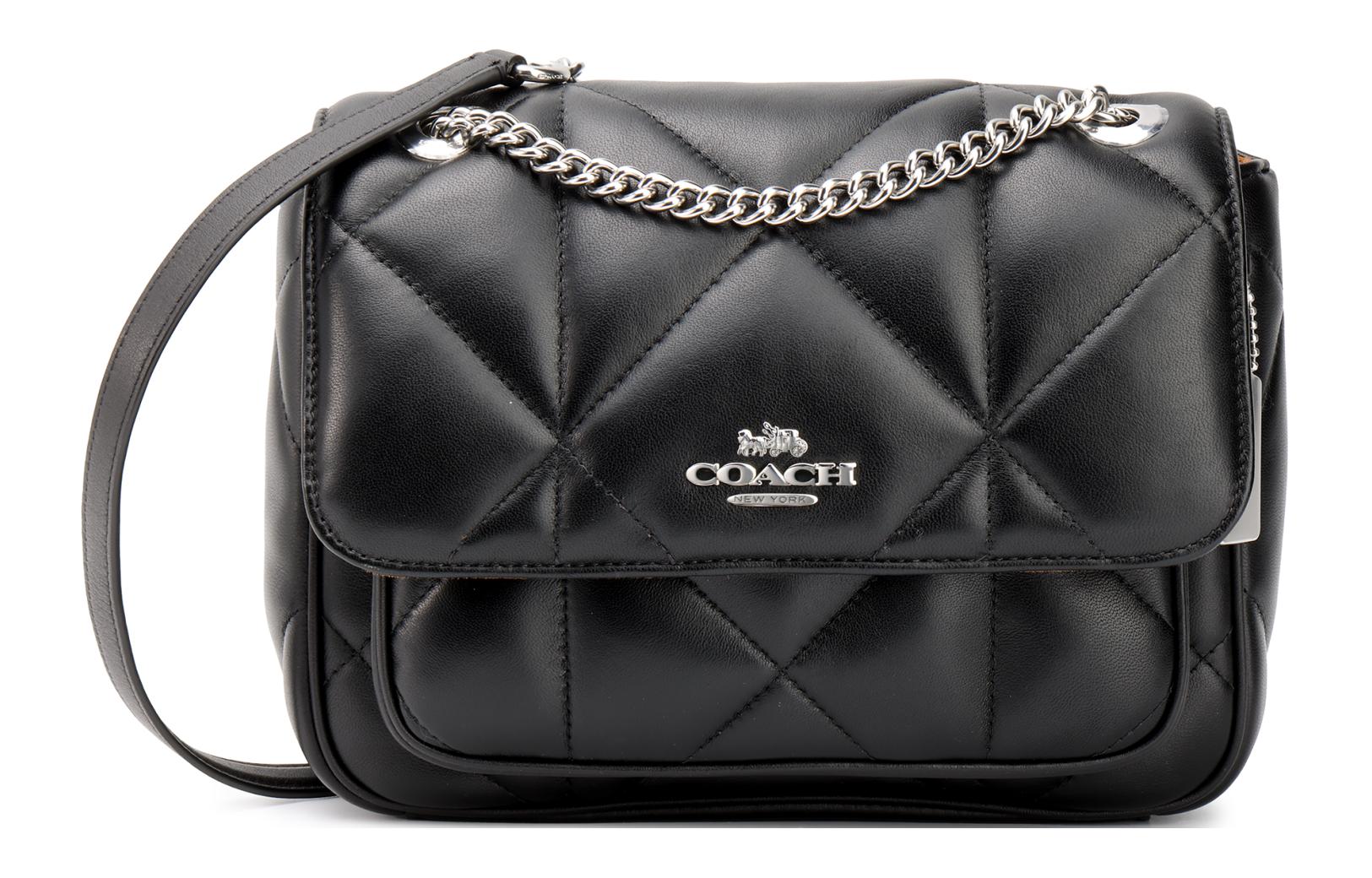 

Klare Leather Cloud Bag, плечевая сумка, сумка через плечо среднего размера женская черная COACH