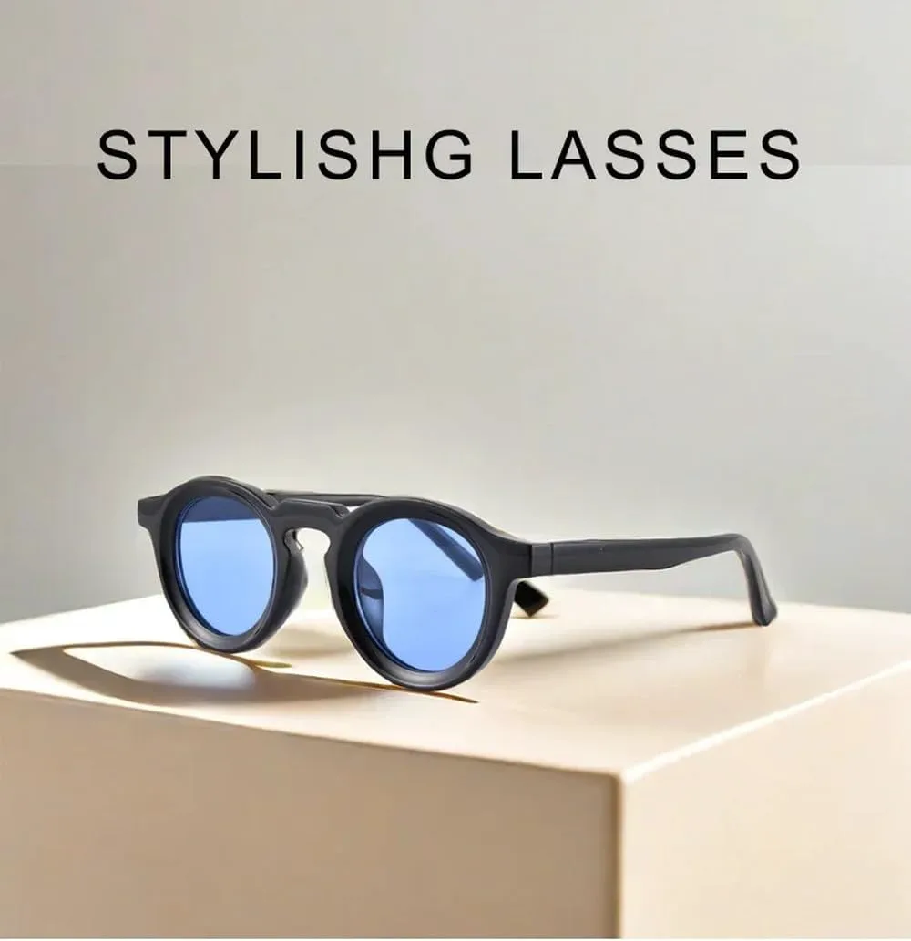 

Круглые солнцезащитные очки для женщин и мужчин в стиле панк, ретро, ​​модные солнцезащитные очки с прозрачными линзами и защитой от УФ-излучения UV400 HYYZZC, F