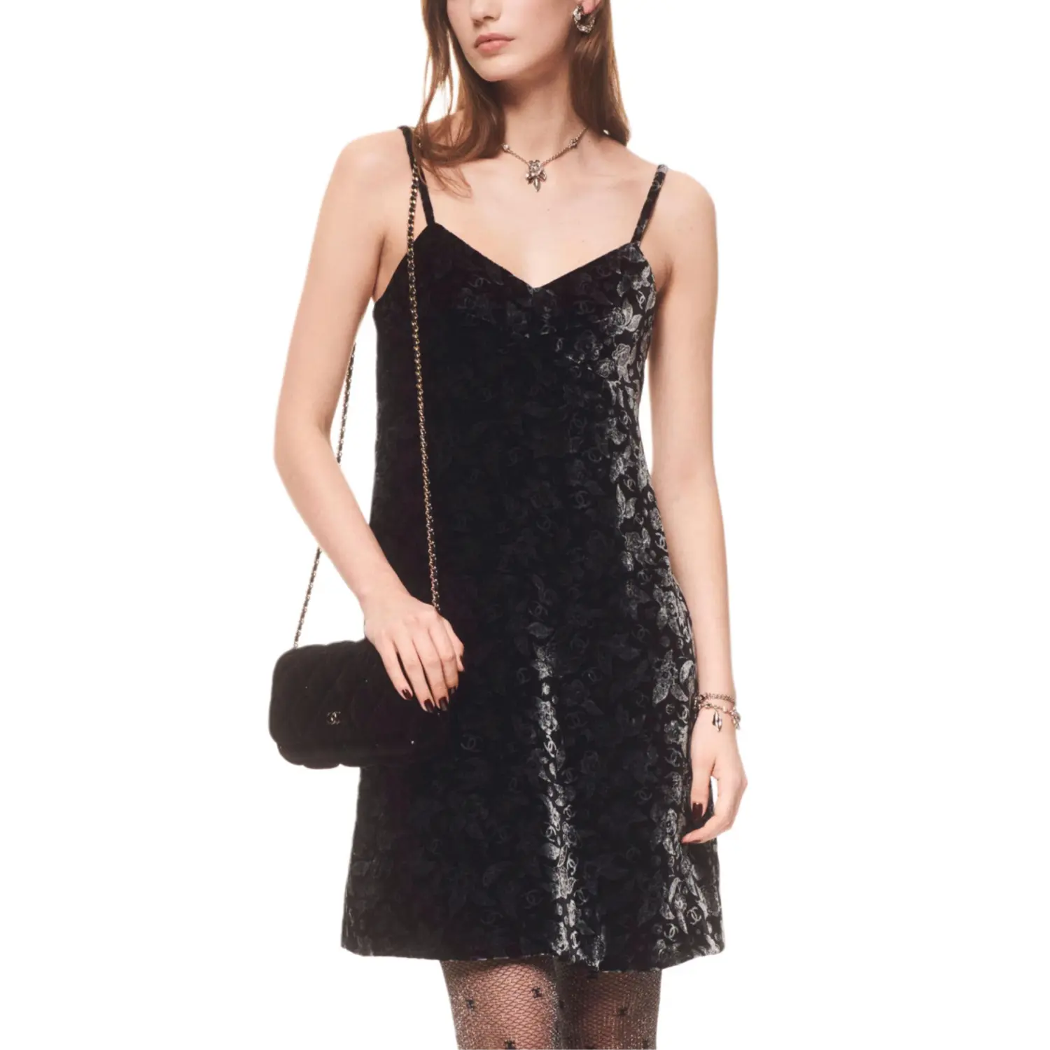 

Chanel Платье-комбинация FW24, женское, черное