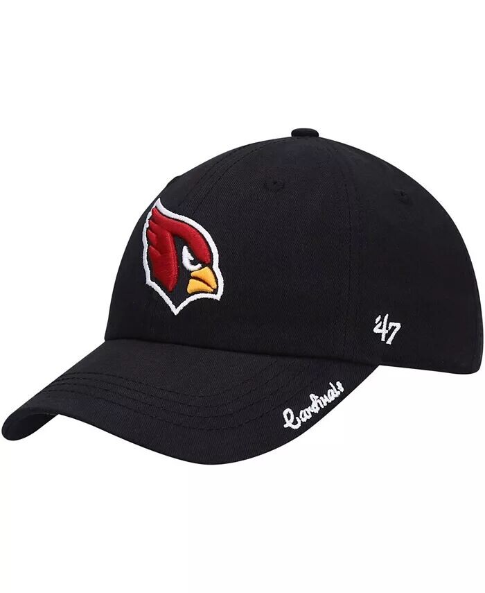 

Женская черная регулируемая кепка Arizona Cardinals Miata Clean Up Primary '47 Brand, черный