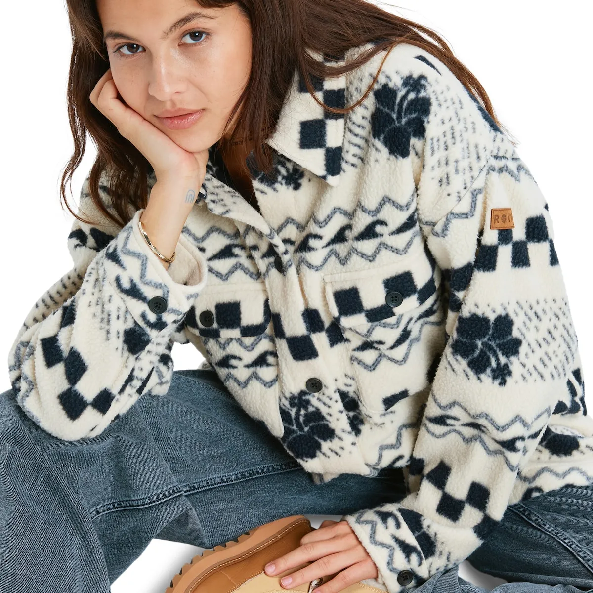 

Женская куртка Morning Crush Shacket Roxy, бежевый