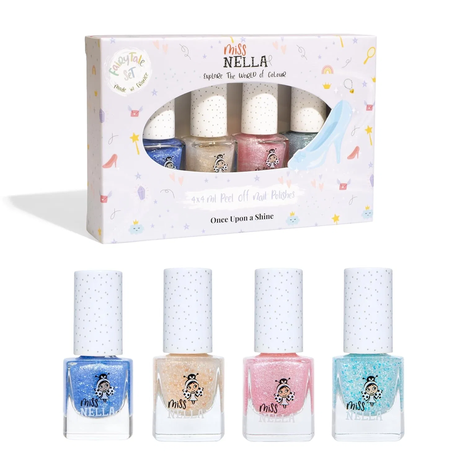 Набор детских лаков для ногтей «Fairy Tale» от Miss Nella, 4 шт. Miss Nella
