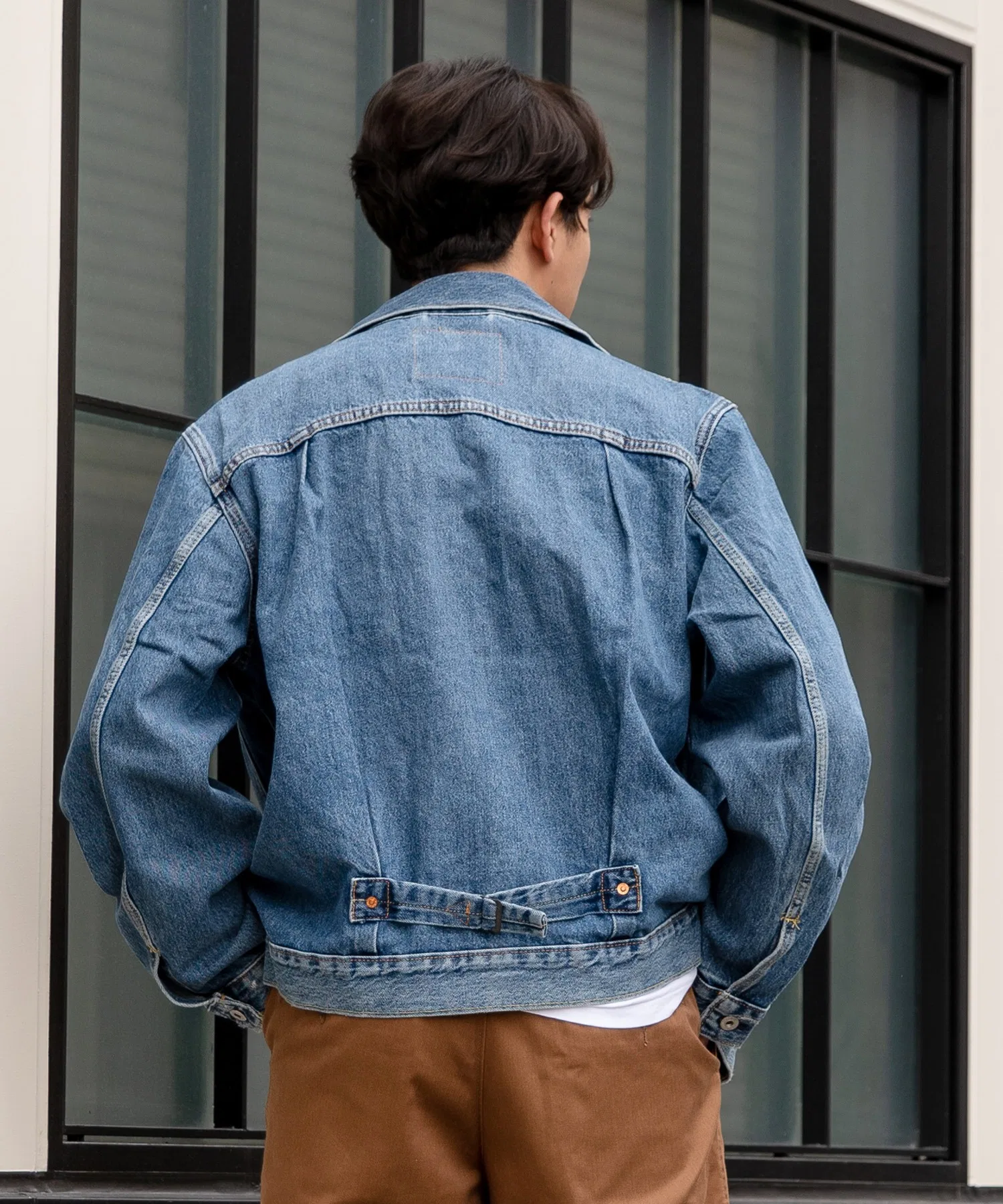 Джинсовая куртка Levi's TYPE I, цвет «средний индиго, с эффектом потертости». — фото 4