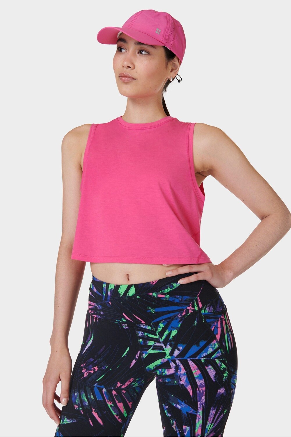 

Дышите легко, мышечный танк Sweaty Betty, розовый