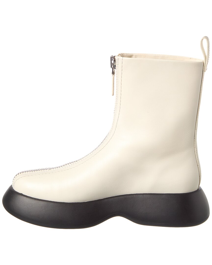 3.1 Phillip Lim Mercer Zip Кожаные армейские ботинки, белый — фото 2