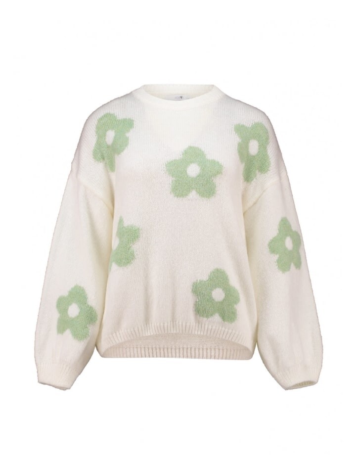 

Пуловер Hailys Pullover 'Fl44ower' Weiß