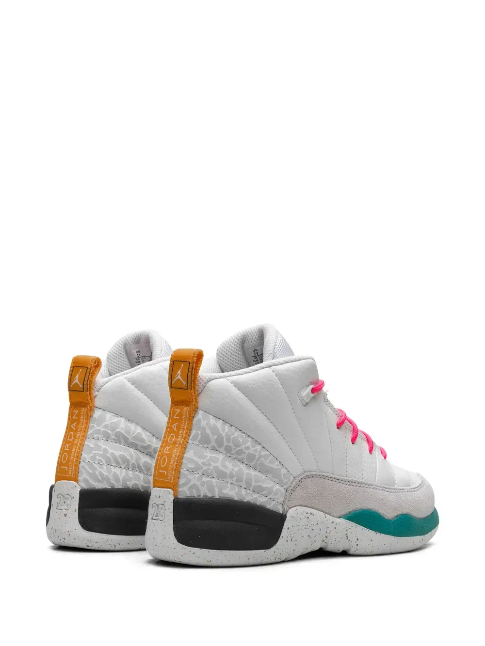 Кроссовки Air Jordan 12 Retro "Vapor Green" Jordan Kids, белый — фото 3