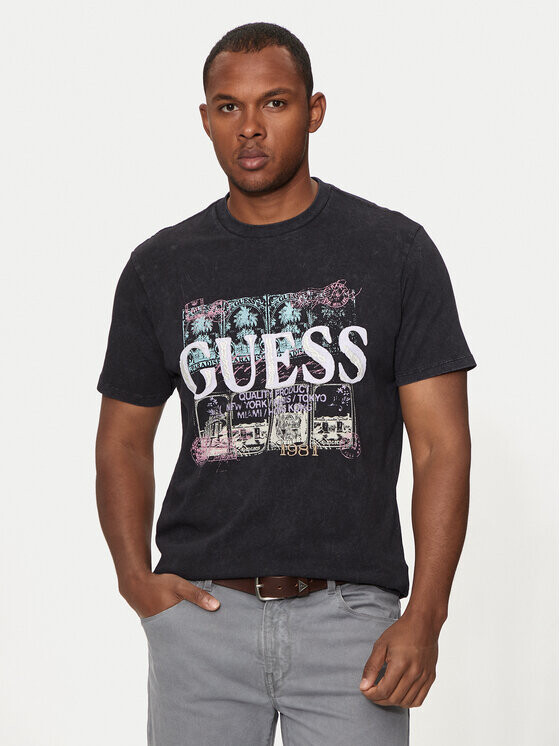 

Футболка стандартного кроя Guess, черный