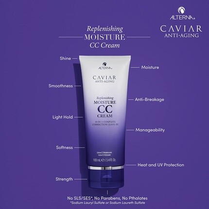 Alterna Caviar Anti-Aging Восстанавливающий увлажняющий крем для путешествий размером Cc, крем для защиты и лечения волос, 0,85 эт. Оз., Alterna Haircare — фото 2