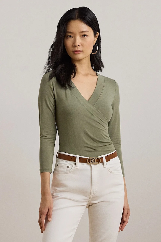 

Лонгслив Lauren Ralph Lauren, зеленый