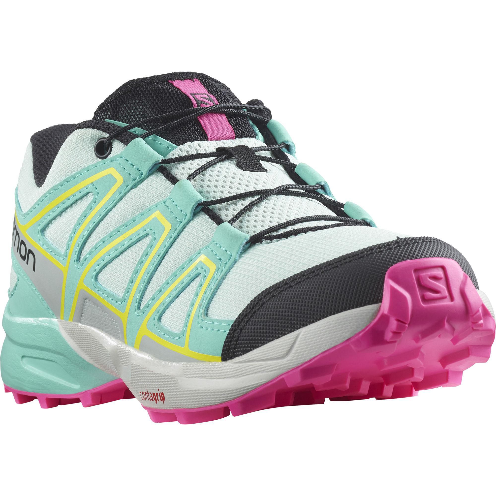 Детские походные ботинки Speedcross Salomon, Aqua/Blue/Lunar Rock — фото 2