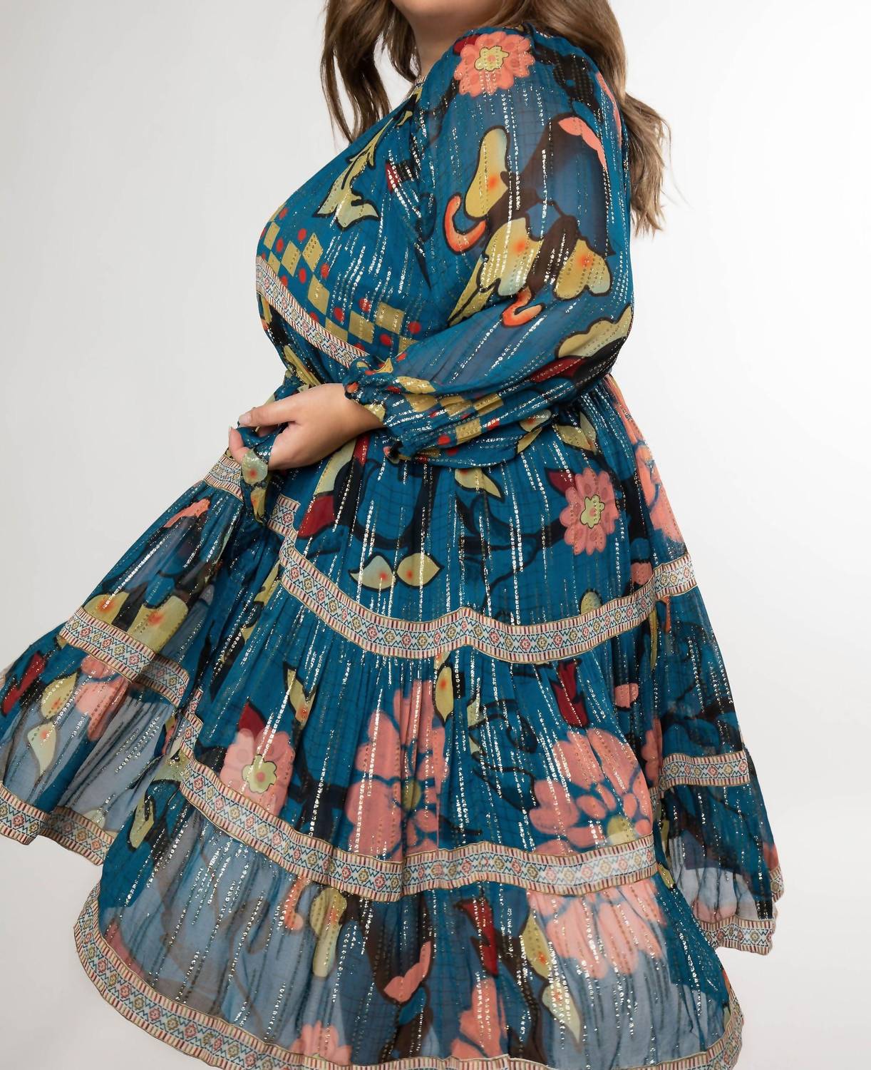 

Алиса Мини-платье - Плюс сайз в синем VERB