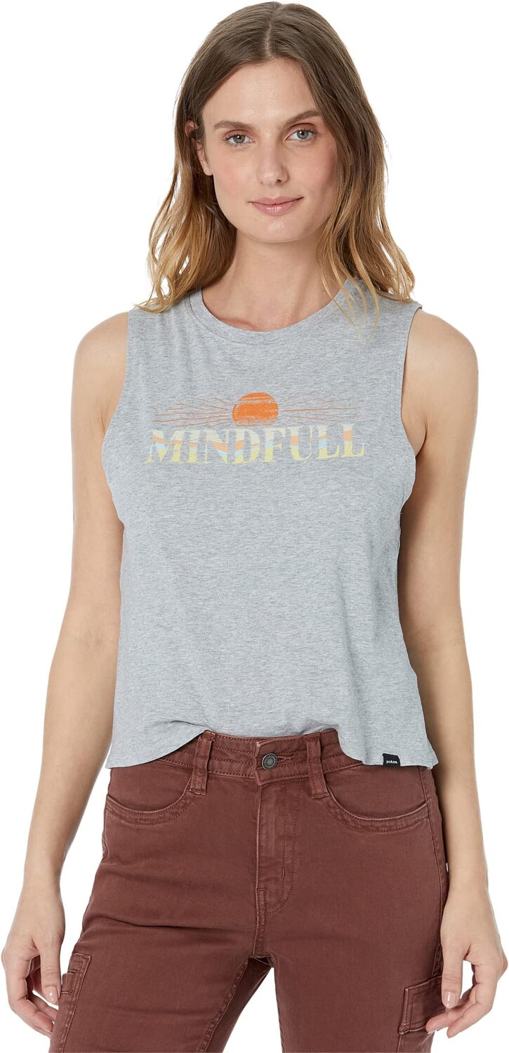 

Майка Prana Organic Graphic Sleeveless, цвет Heather Grey Mindfull