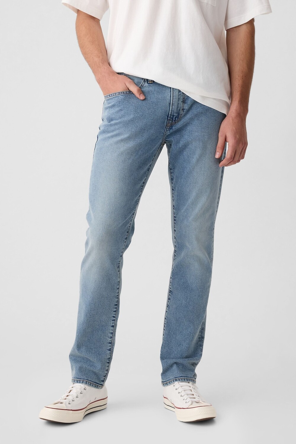 

Узкие гибкие джинсы стрейч Gap, синий