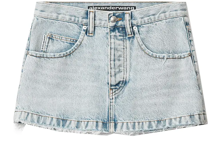 

Джинсовая короткая юбка женская голубая Alexander Wang