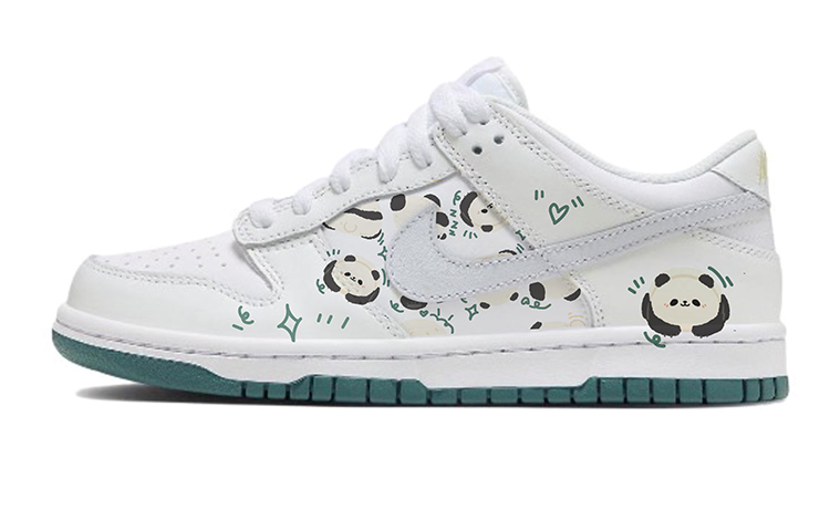 

Кроссовки Nike Dunk Skateboard Shoes Women's Low-Top White/Green, Белый, Кроссовки Nike Dunk Skateboard Shoes Women's Low-Top White/Green