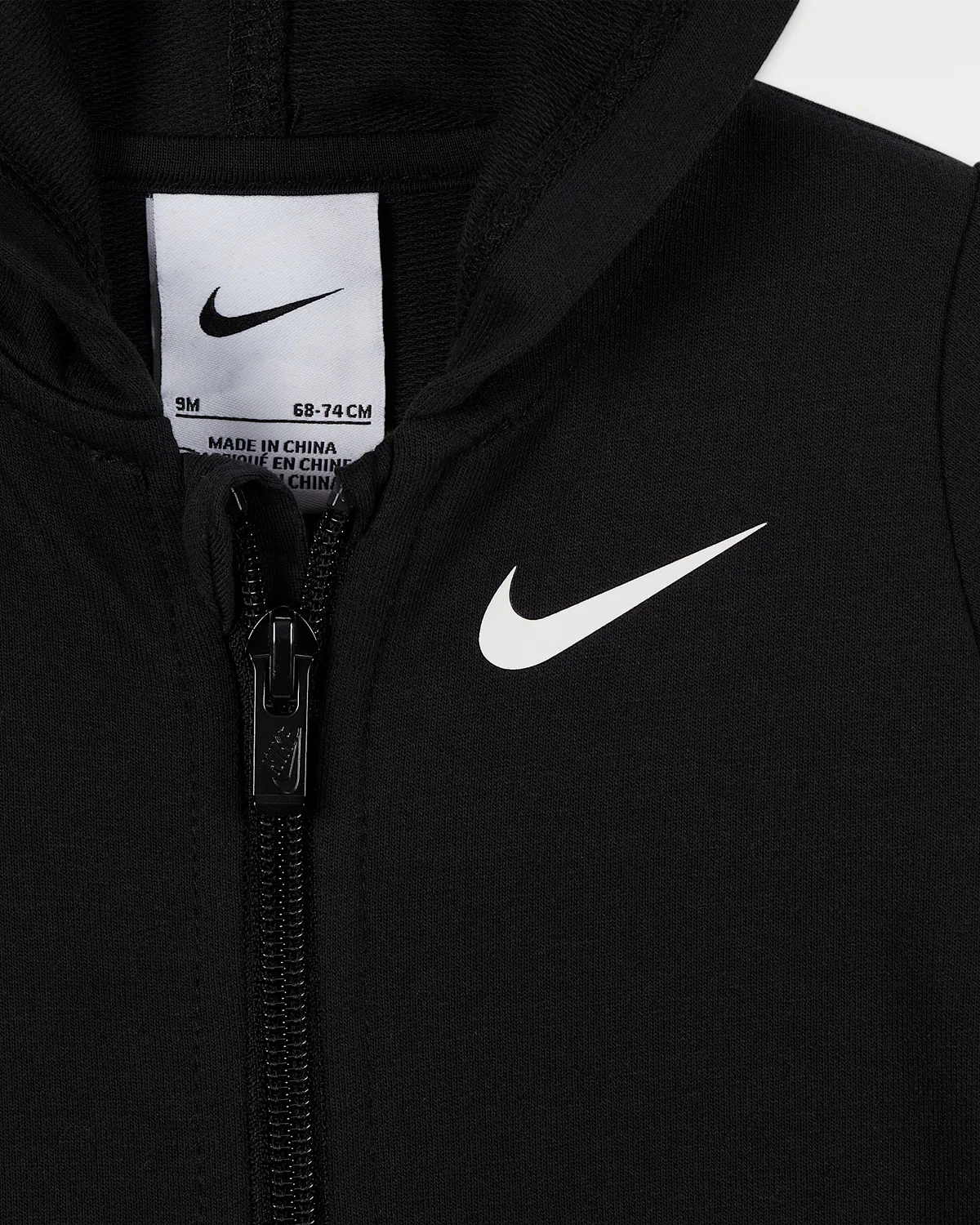 Baby (0-9M) Hooded Coverall Nike Baby Essentials, Black — фото 3