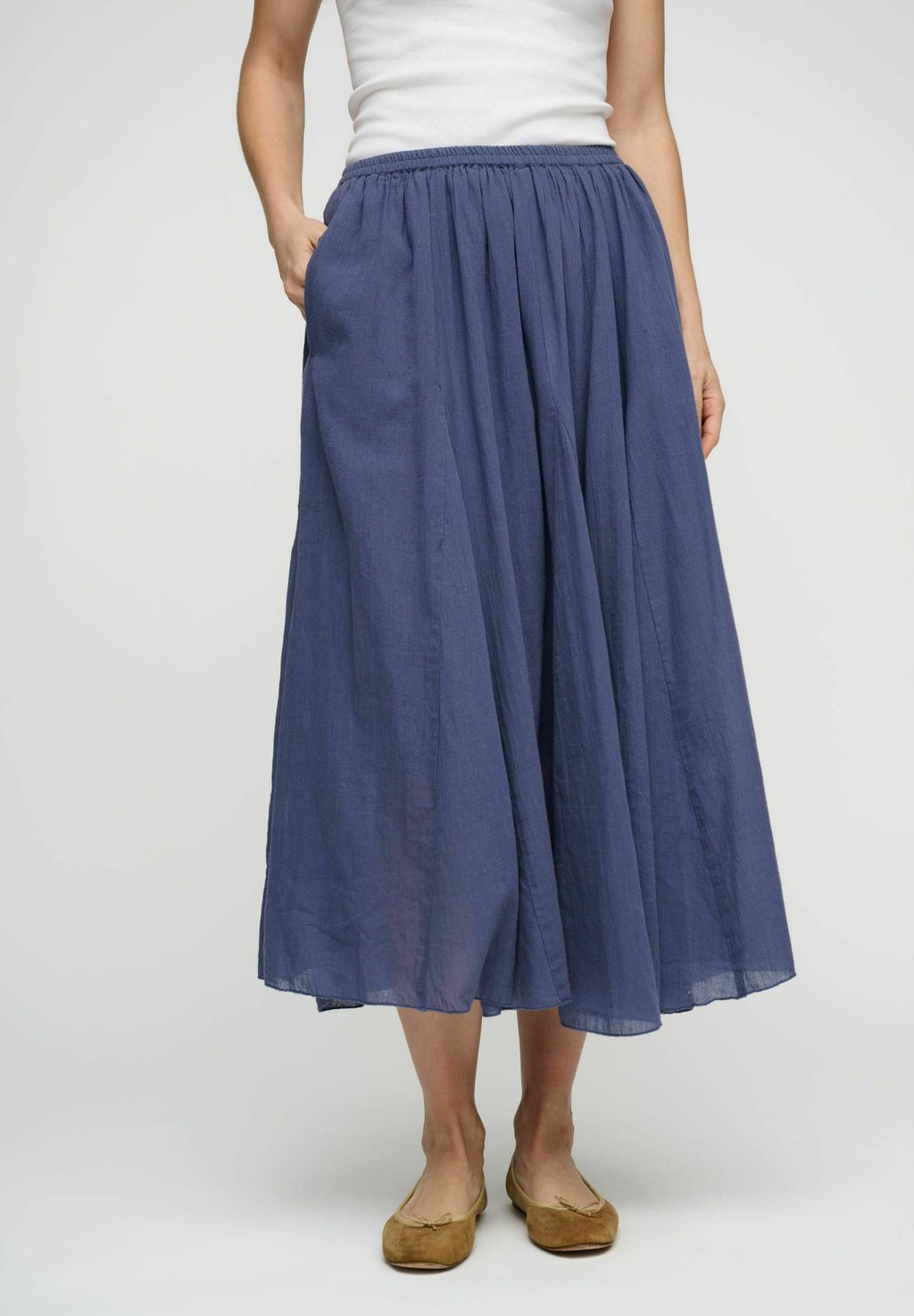 

Юбка плиссированная A-line skirt moshi moshi mind, синий