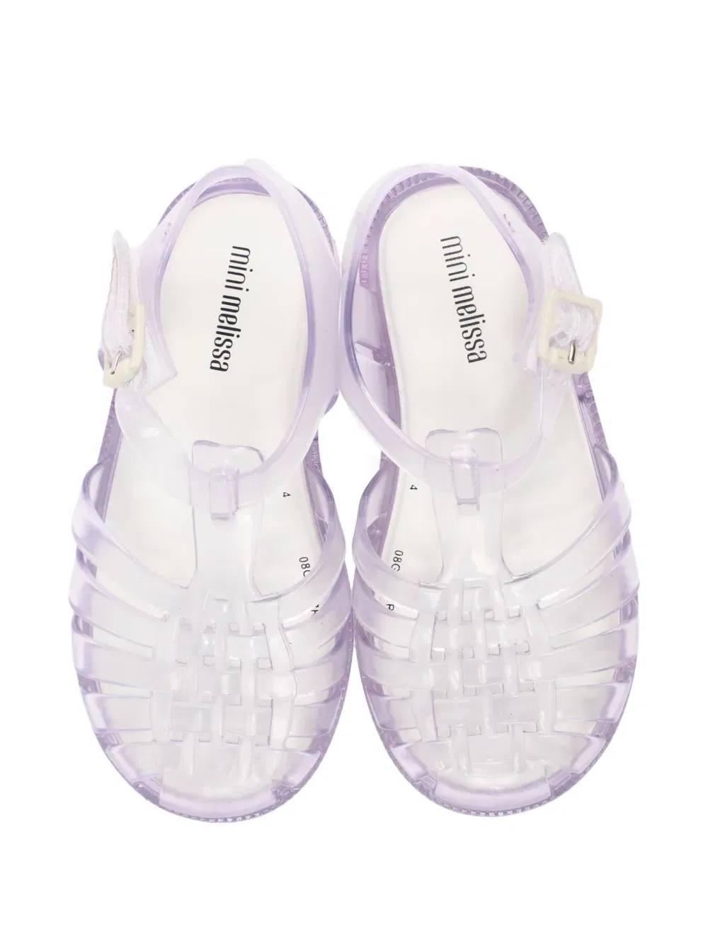 Сандалии с застежкой-пряжкой и ремешком для ношения Mini Melissa, нейтральный — фото 4