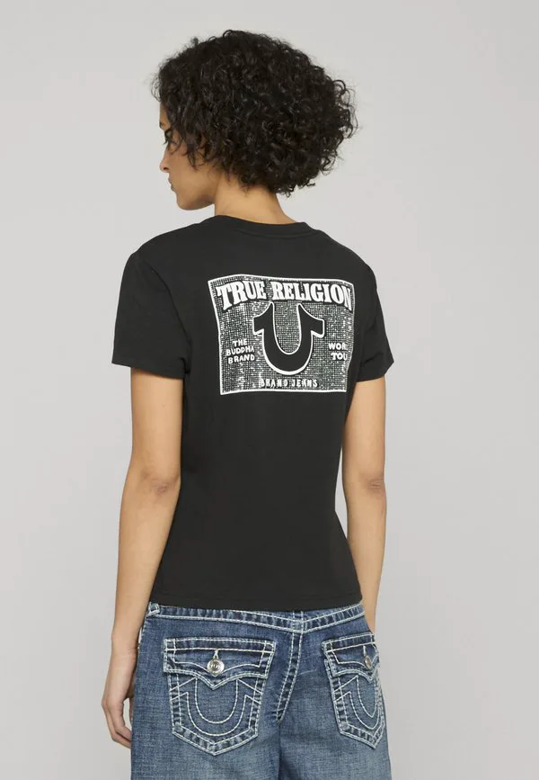 

Футболка с v-образным вырезом и принтом в виде кристаллов. True Religion, Jet Black, Черный, Футболка с v-образным вырезом и принтом в виде кристаллов. True Religion, Jet Black
