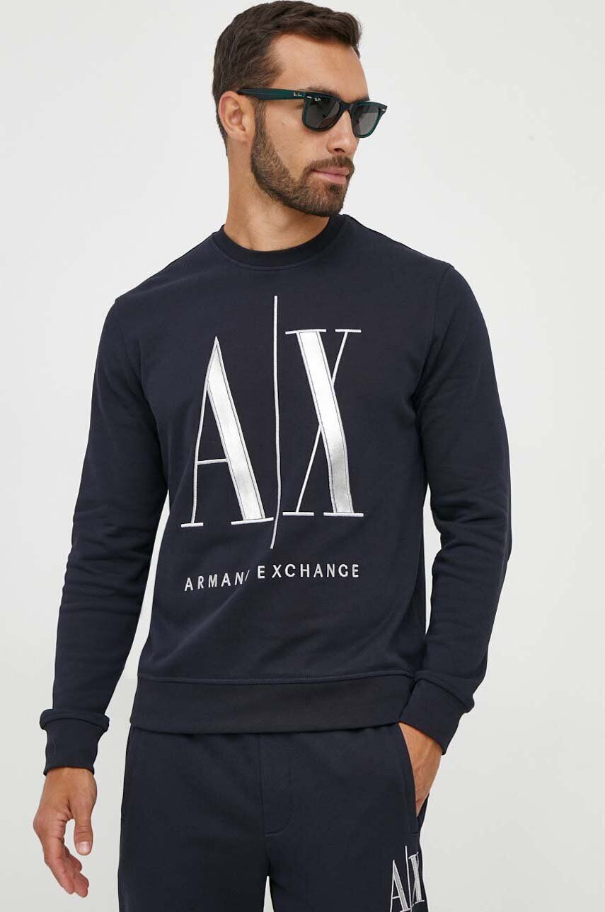 

Толстовка Armani Exchange из хлопка, темно-синий