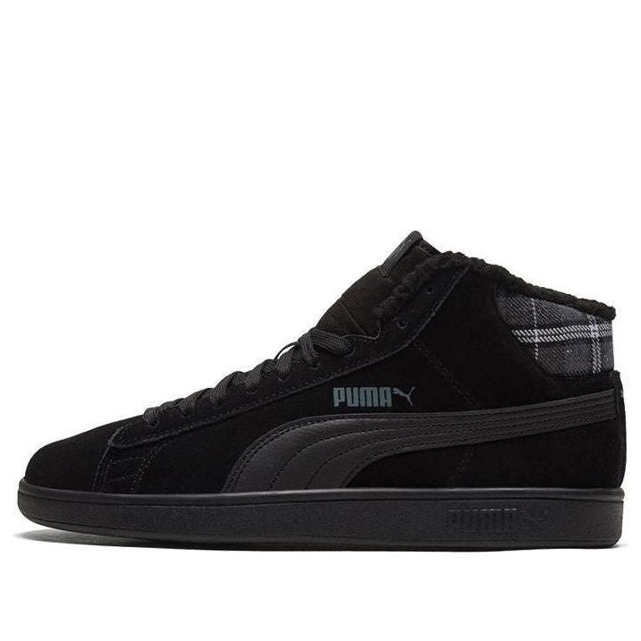 

Кеды PUMA Smash V2 Mid Wtr Fleece Black Mid Board Shoes, черный