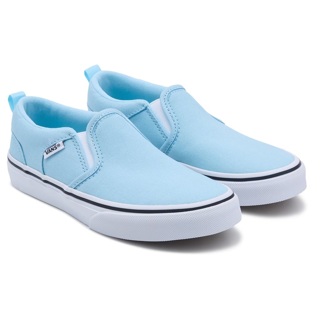 

Детские кеды без шнурков Vans Asher для маленьких/больших детей, crystal blue