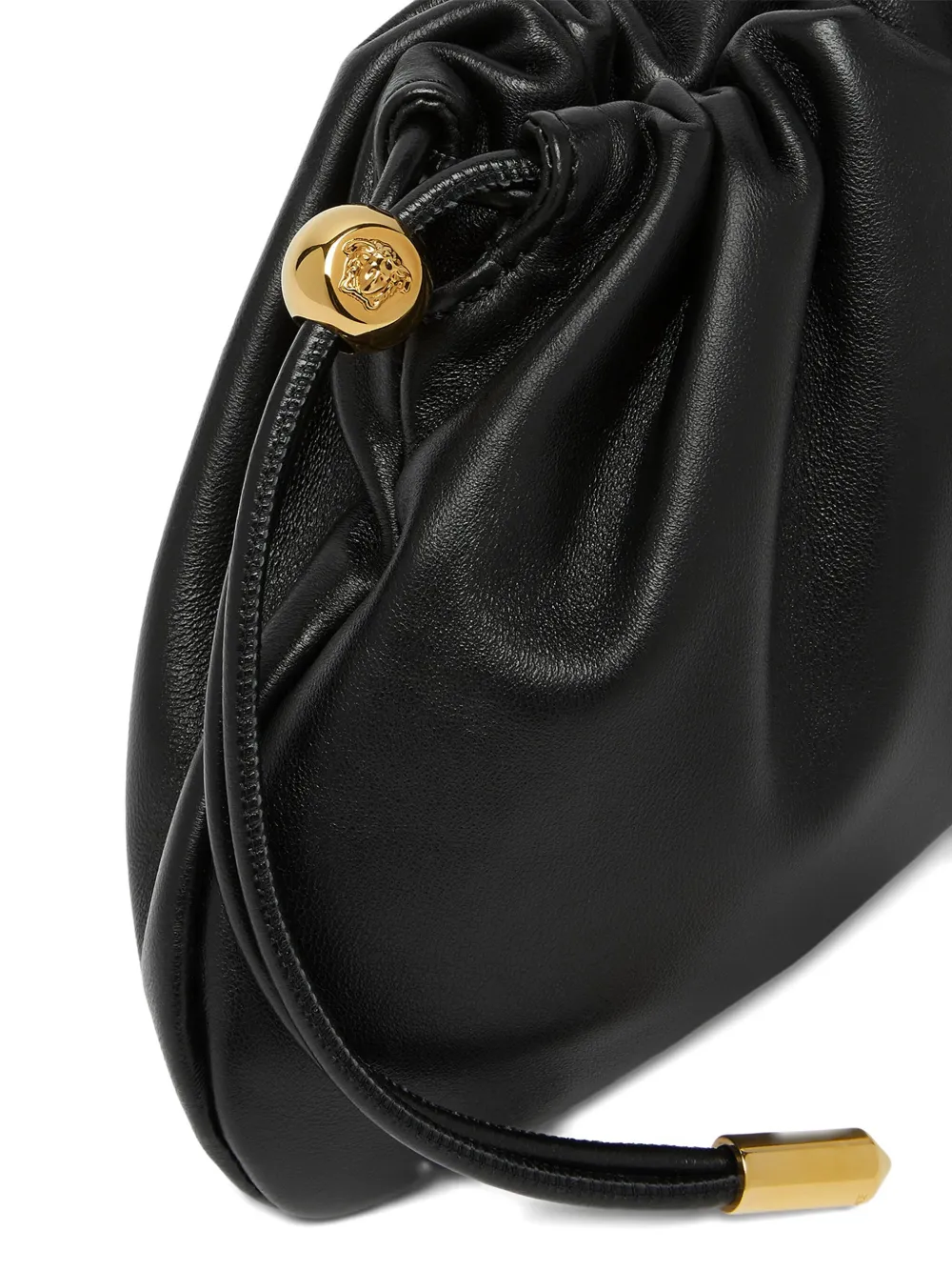 Маленькая сумка-клатч с завязкой на бирке VERSACE, черный — фото 4