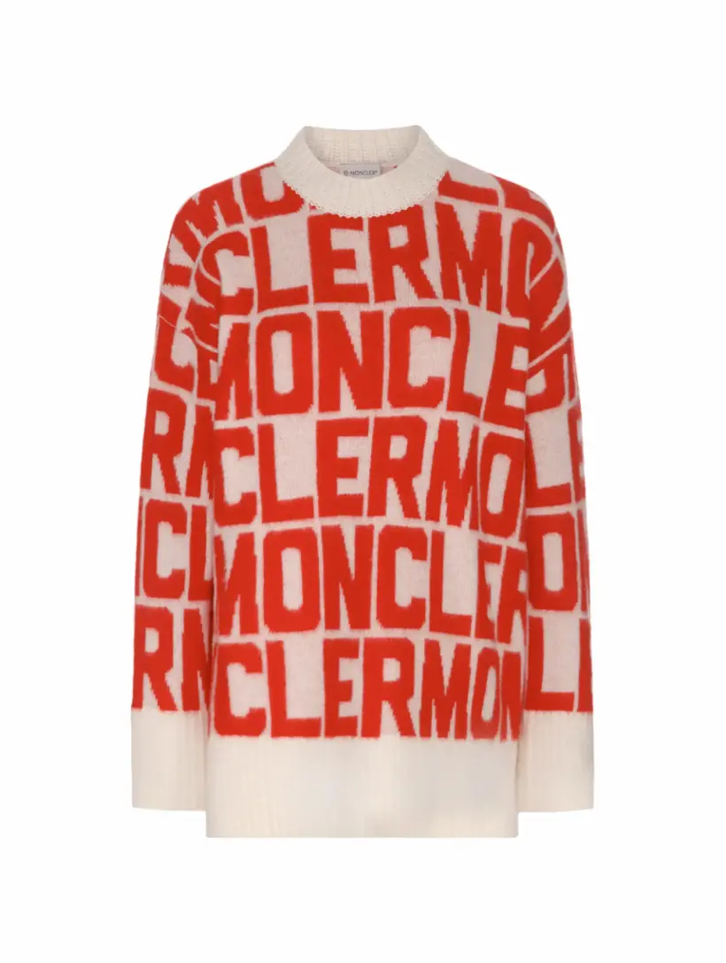 

Вязаный джемпер с монограммой Moncler, мультиколор