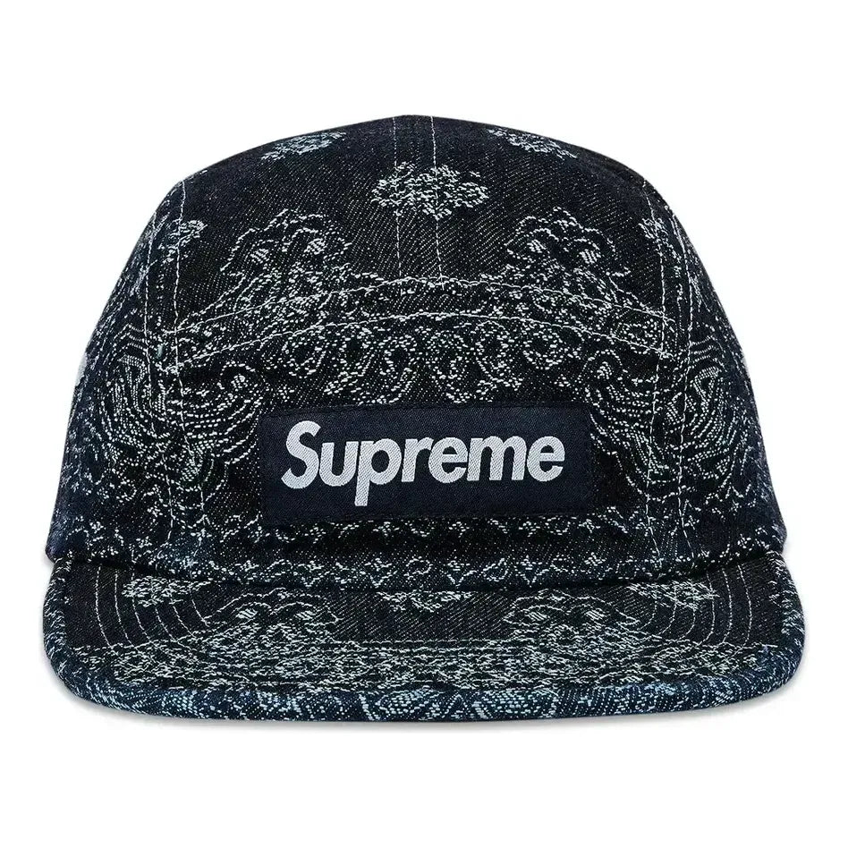 

Бандана Supreme из жаккардовой джинсовой ткани, кепка-бейсболка, цвет индиго