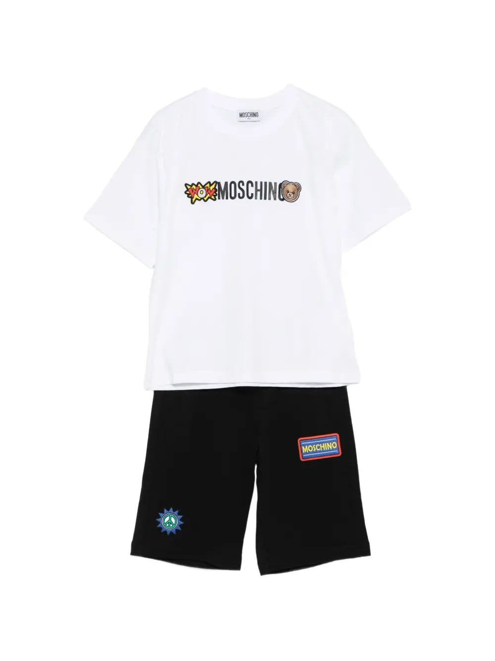 Спортивный костюм с логотипом (набор из двух предметов) Moschino Kids, белый
