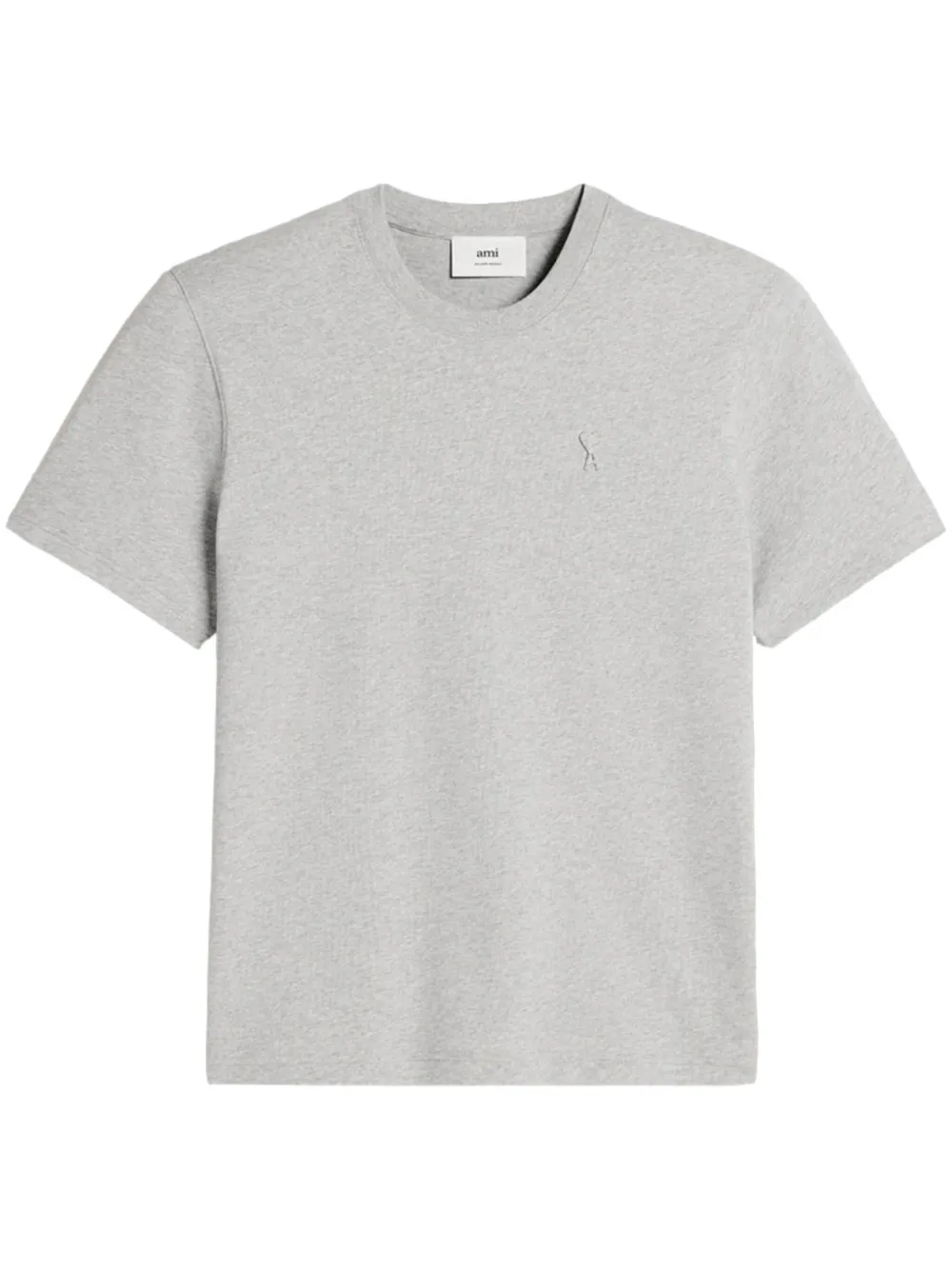 

Футболка с вышитым логотипом AMI Paris, серый
