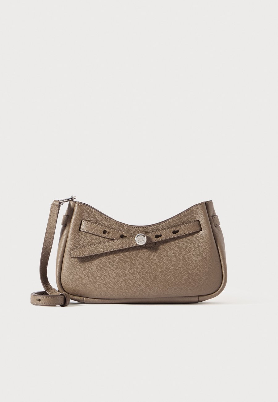 

Сумка кросс-боди Tory Burch ROMY ZIP TOP CROSS BODY, Wild Mushroom/Taupe