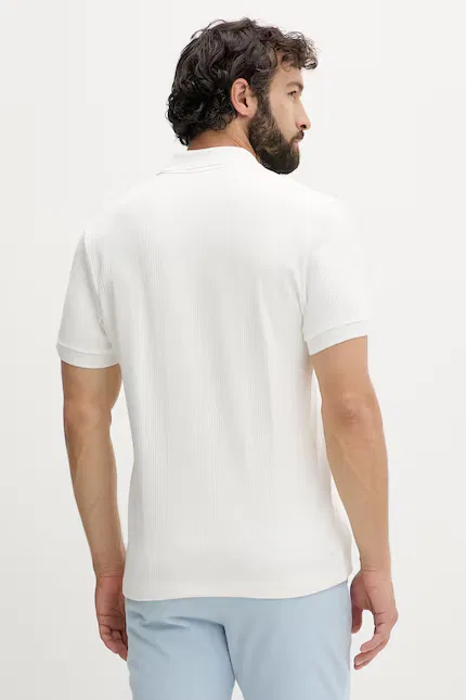 Поло из хлопка с эластаном Lacoste, белый — фото 3