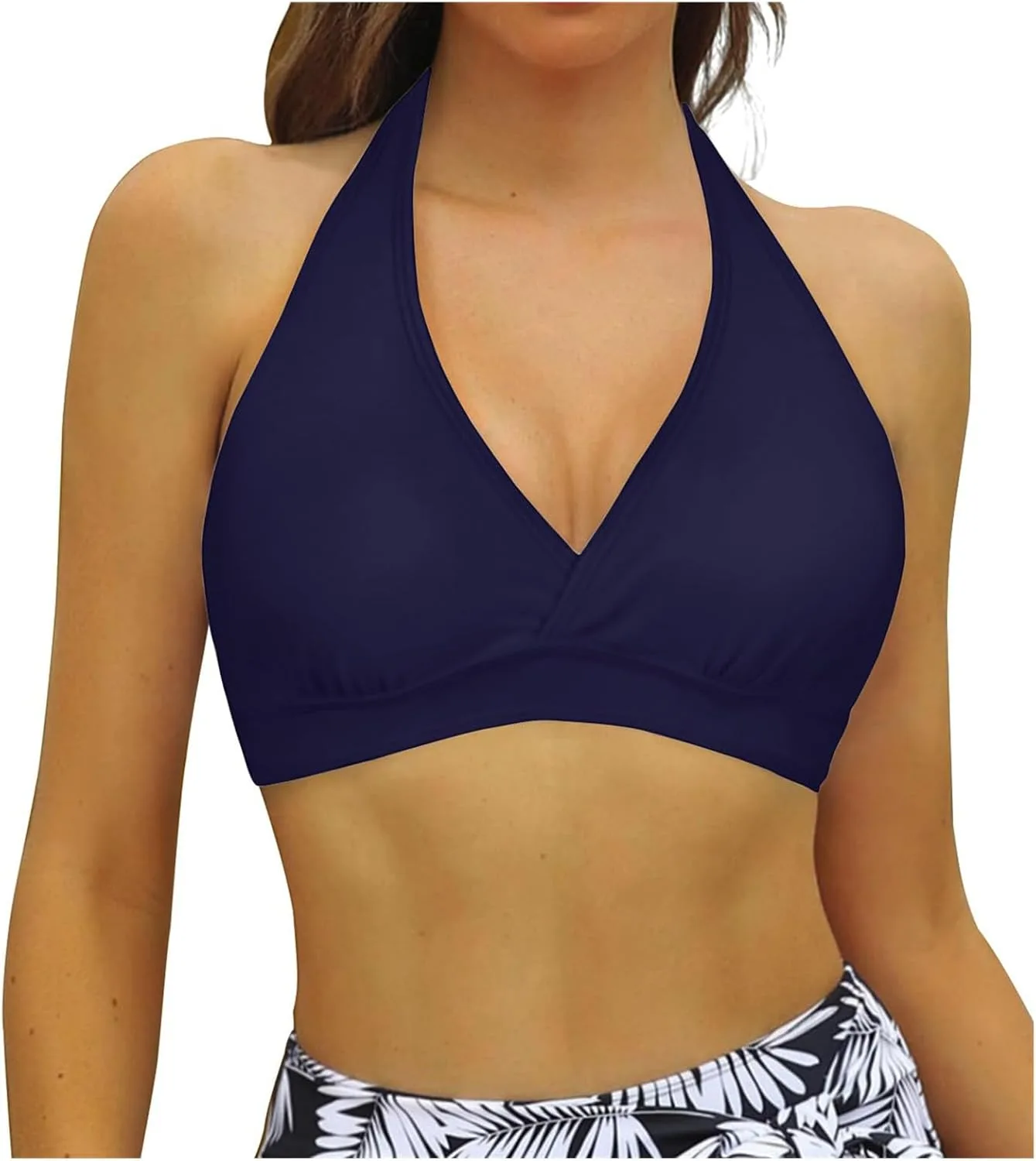 

Бикини топ для женщин Halter Push Up с регулируемыми бретелями