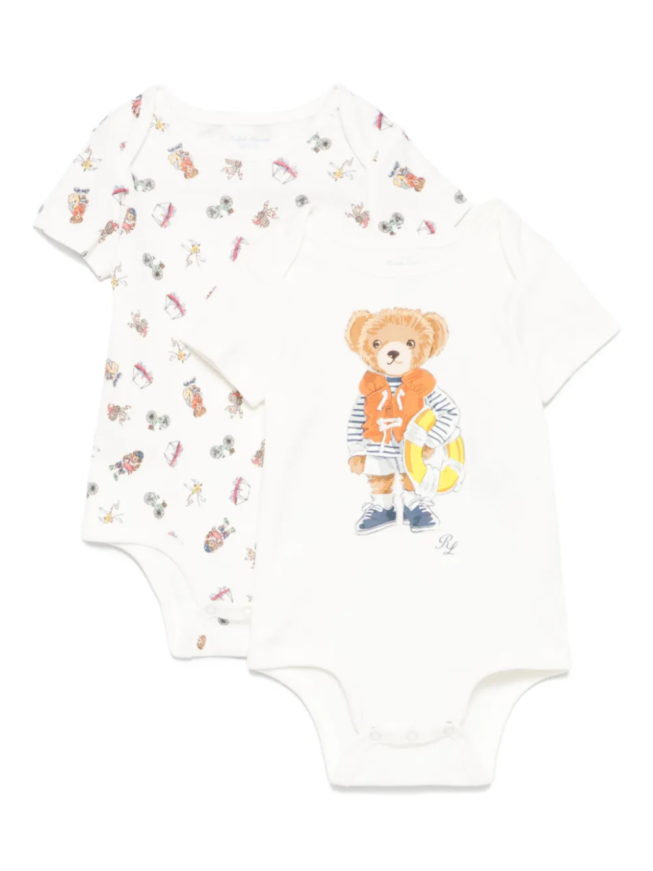

POLO RALPH LAUREN KIDS комплект из комбинезона и игрушки, белый