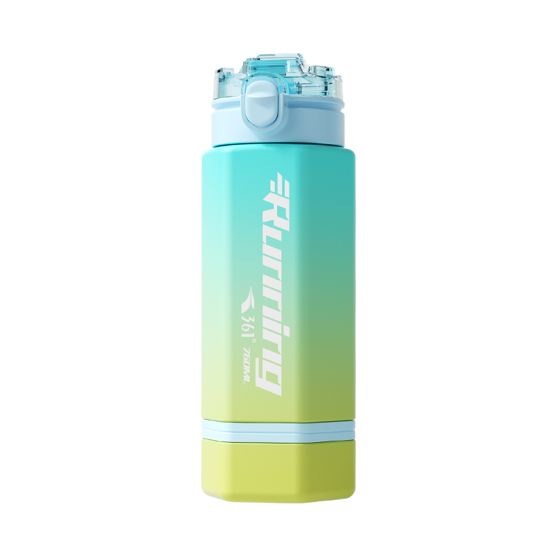 

Спортивная бутылка для воды из материала Tritan, пищевой класс, 760 мл 361°, синий желтый gradient