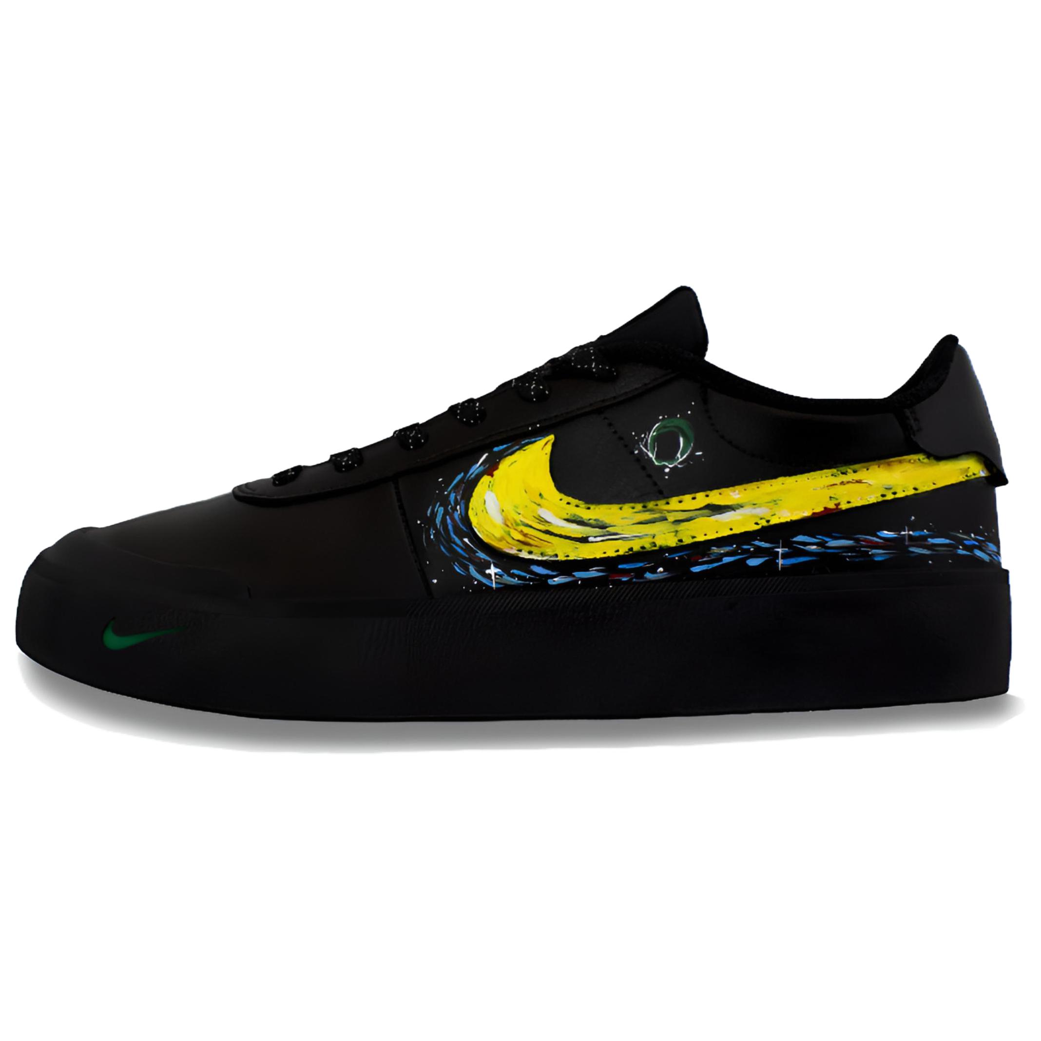 

Nike Юнисекс скейтерские кроссовки лоу-топ желто-черные, цвет Black