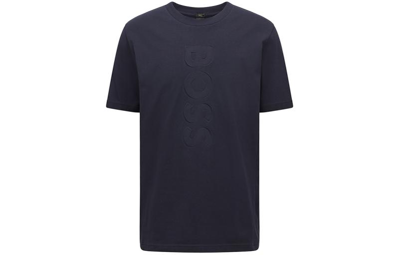 

HUGO BOSS Футболка FW22 мужская темно-синяя, Синий, HUGO BOSS Футболка FW22 мужская темно-синяя