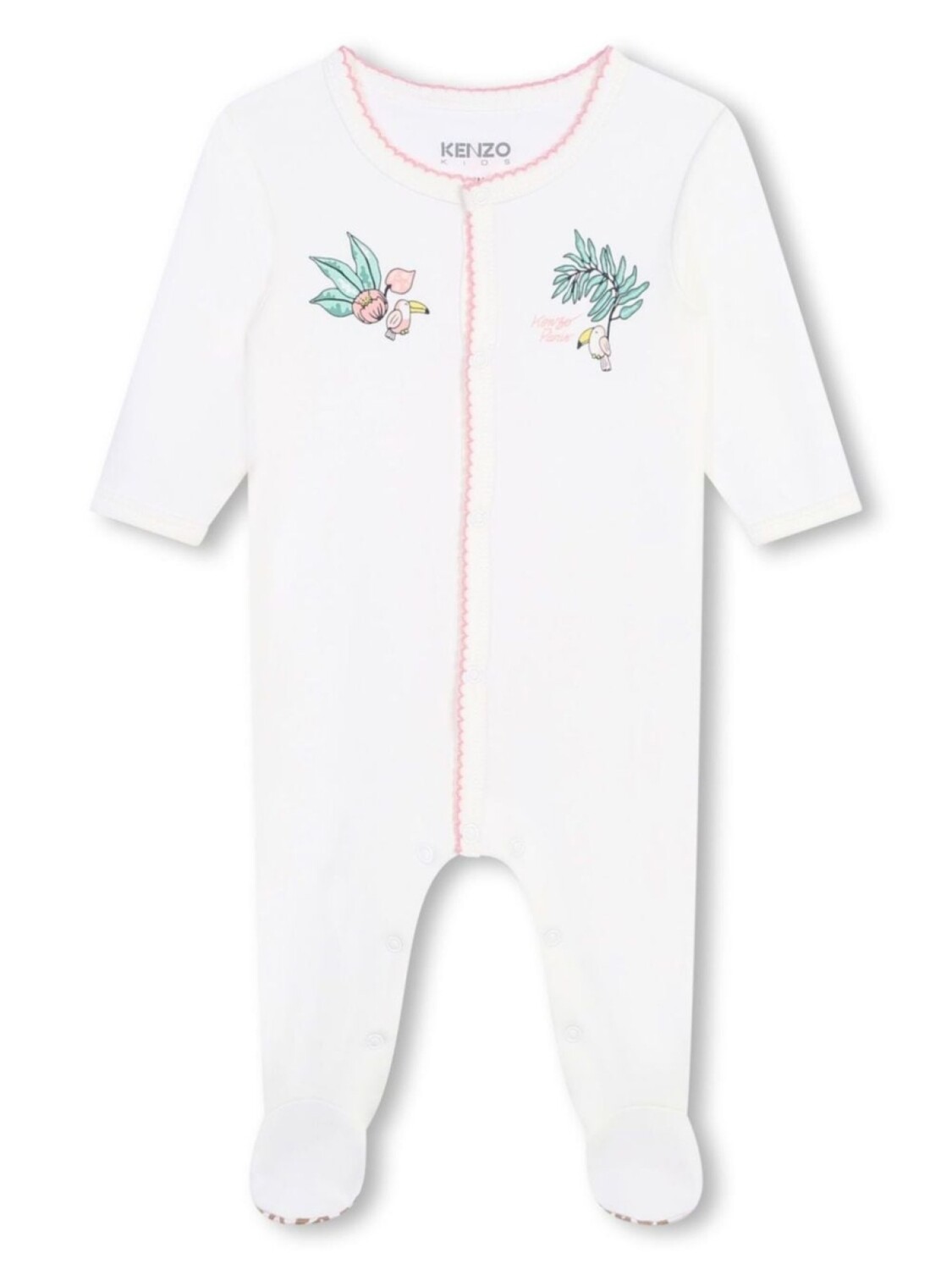 

Kenzo Kids пижама из органического хлопка с графичным принтом, белый