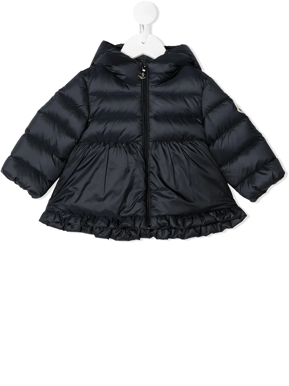 

Расклешенный пуховик Moncler Enfant, синий