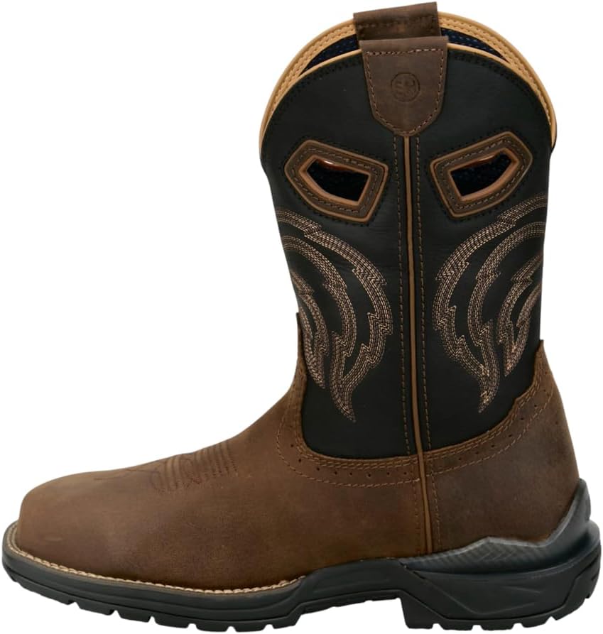 Мужские ботинки Justin Original Workboots Slickline 28 см с водонепроницаемым нанокомпозитным носком для работы/службы - коричневые — фото 3