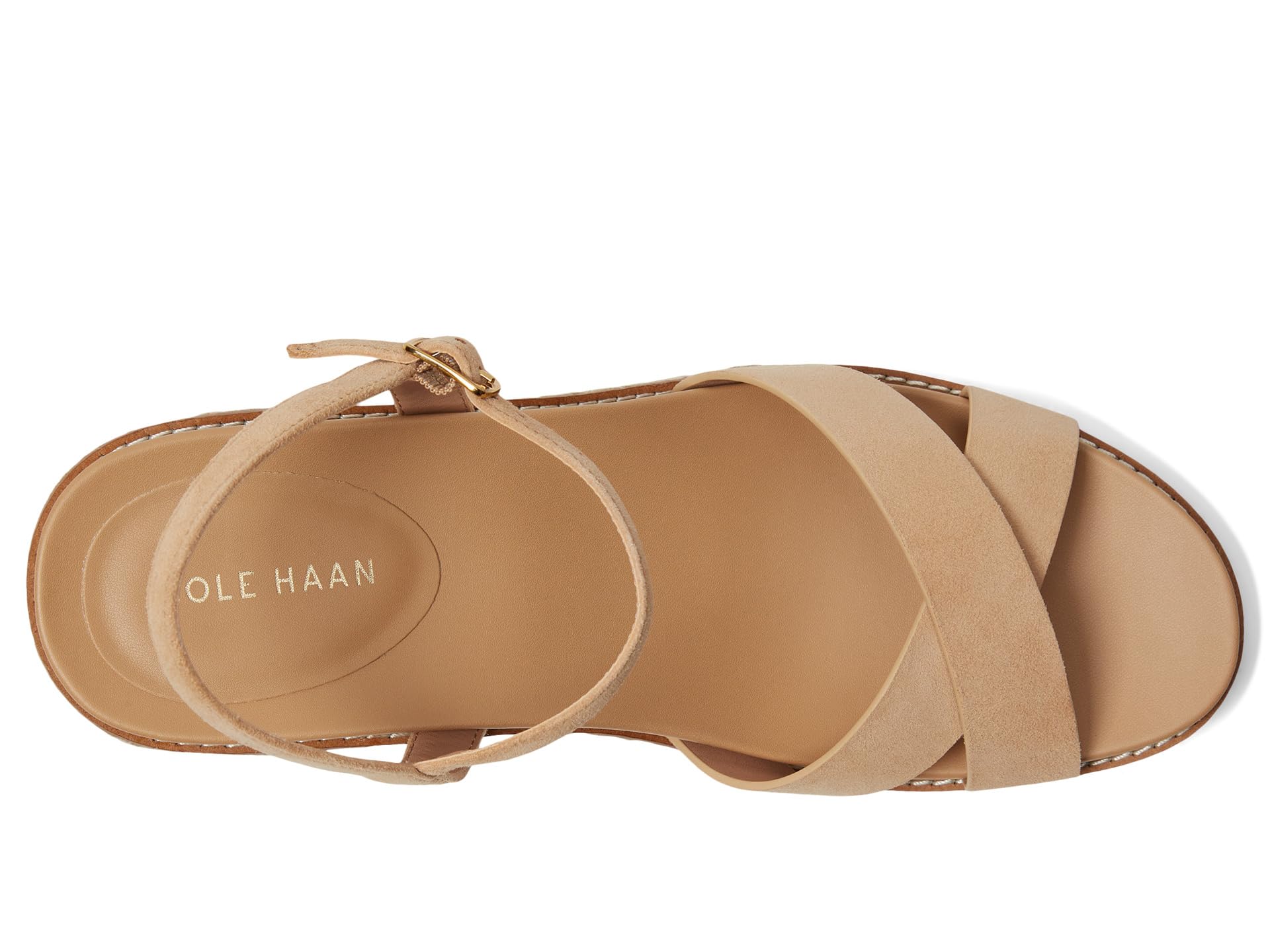 Сандалии Cole Haan Cloudfeel Silvee Espadrille Wedges 75mm, цвет Tuscan Sand Suede — фото 2