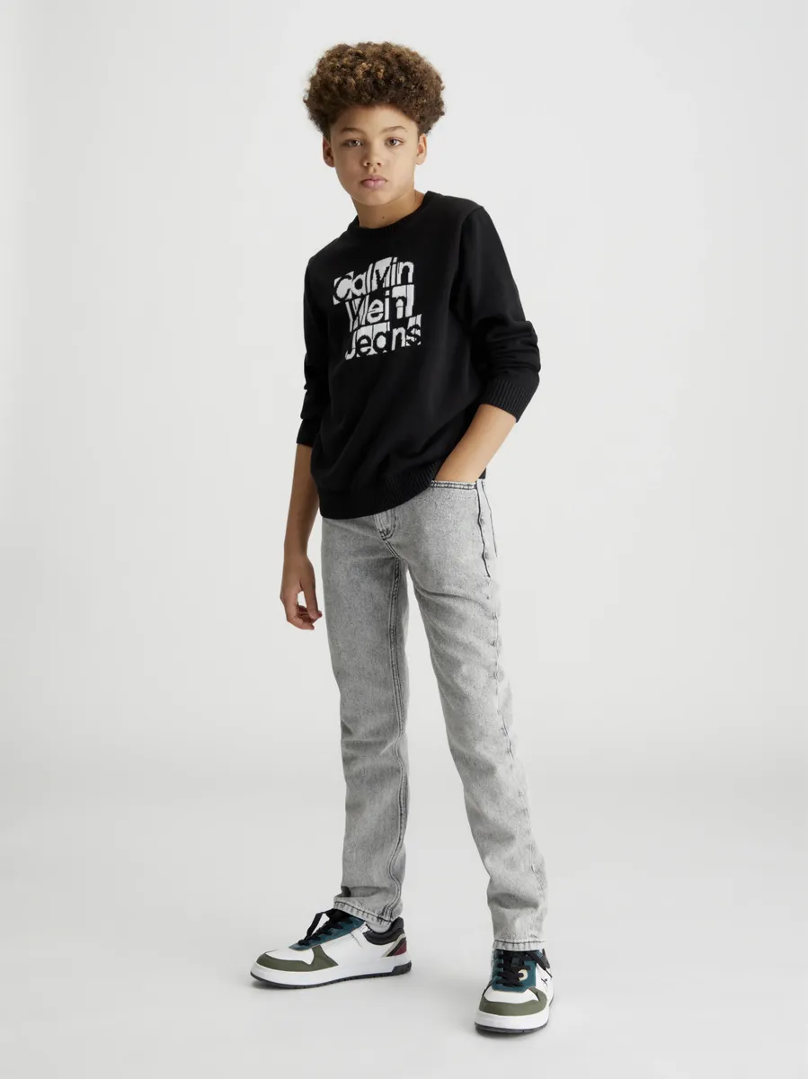 

Свитер с круглым вырезом Calvin Klein Jeans "INST. СВИТЕР С ГРАФИКОЙ СЕТКИ", для детей до 16 лет, цвет Ck Black