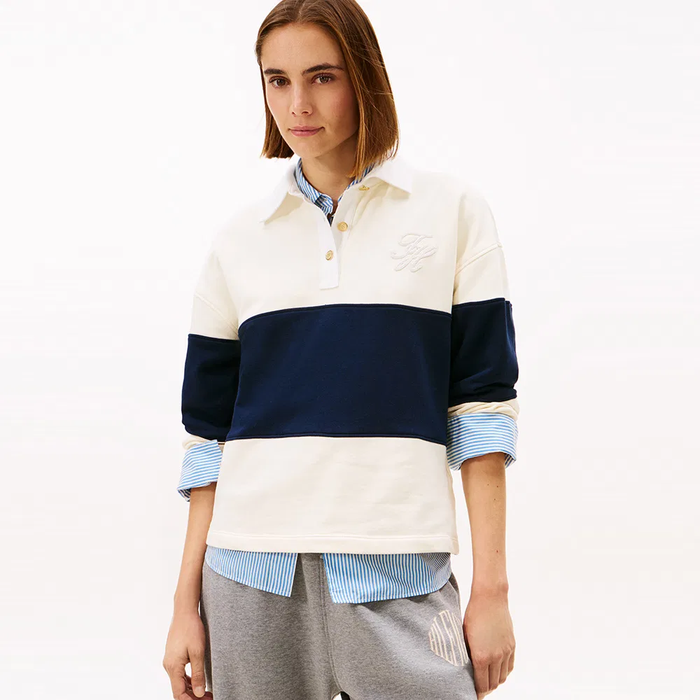 Женский свитшот Gold Button Rugby цвета айвори от Tommy Hilfiger Women — фото 3
